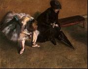 Edgar Degas Waiting oil